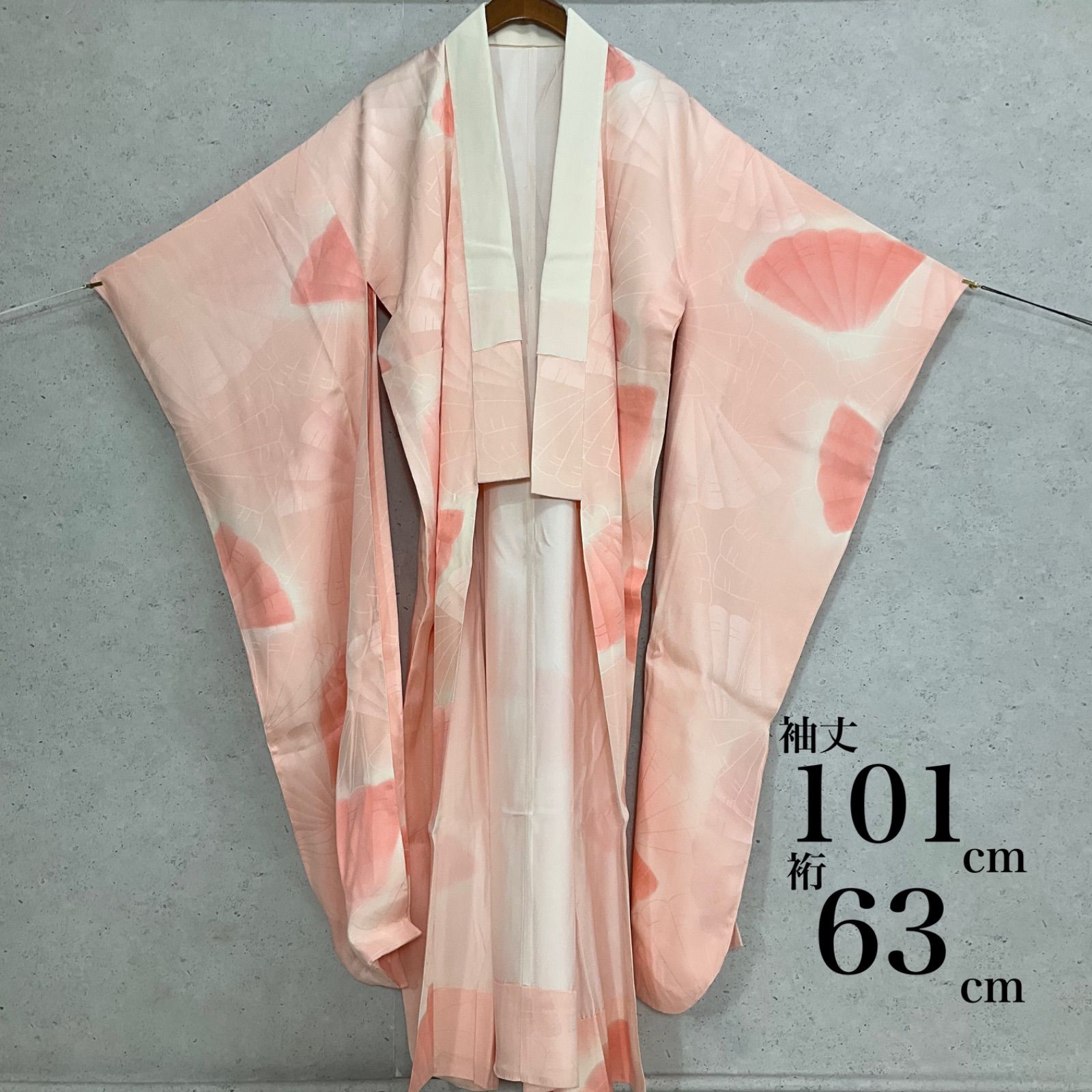 襦袢 薔薇 刺繍 紗綾形地紋 着物襦袢 着物 101t