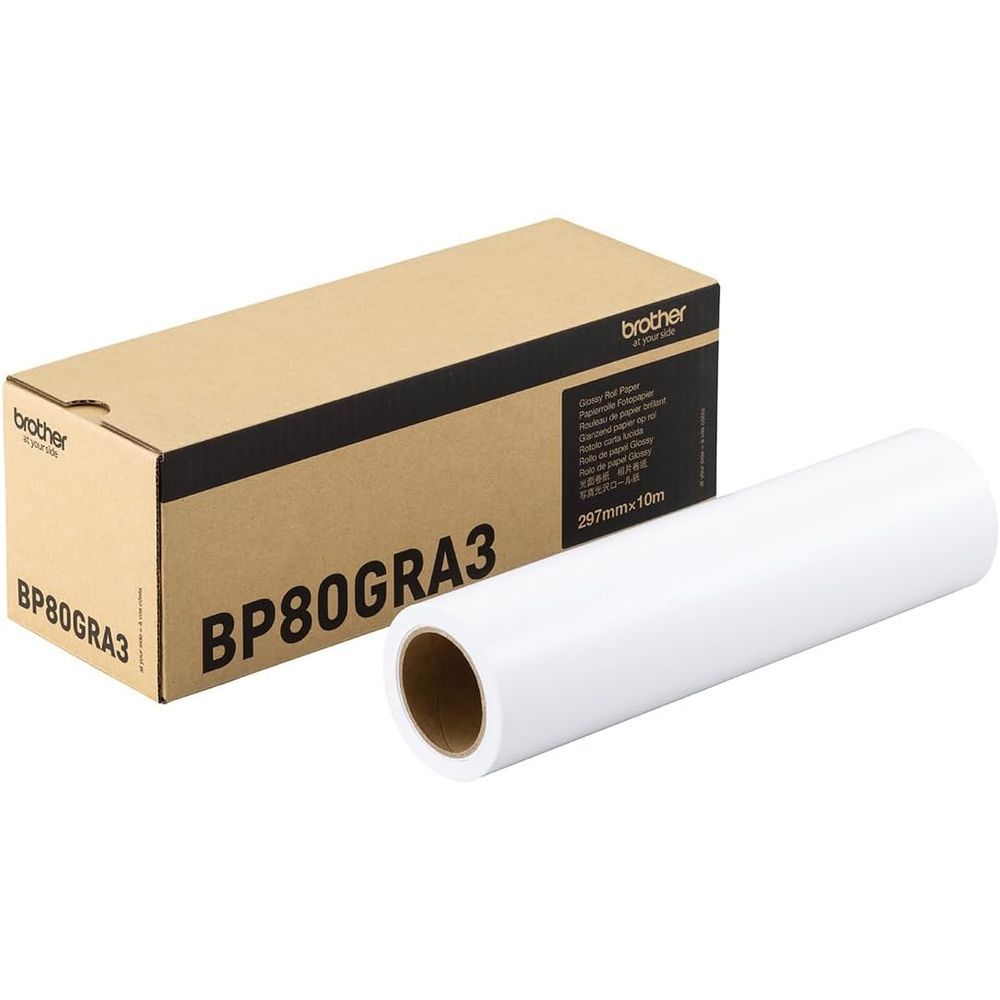 ブラザー 純正 インクジェットロール紙 写真光沢 幅297mm×10m 1巻 BP80GRA3 （1点）