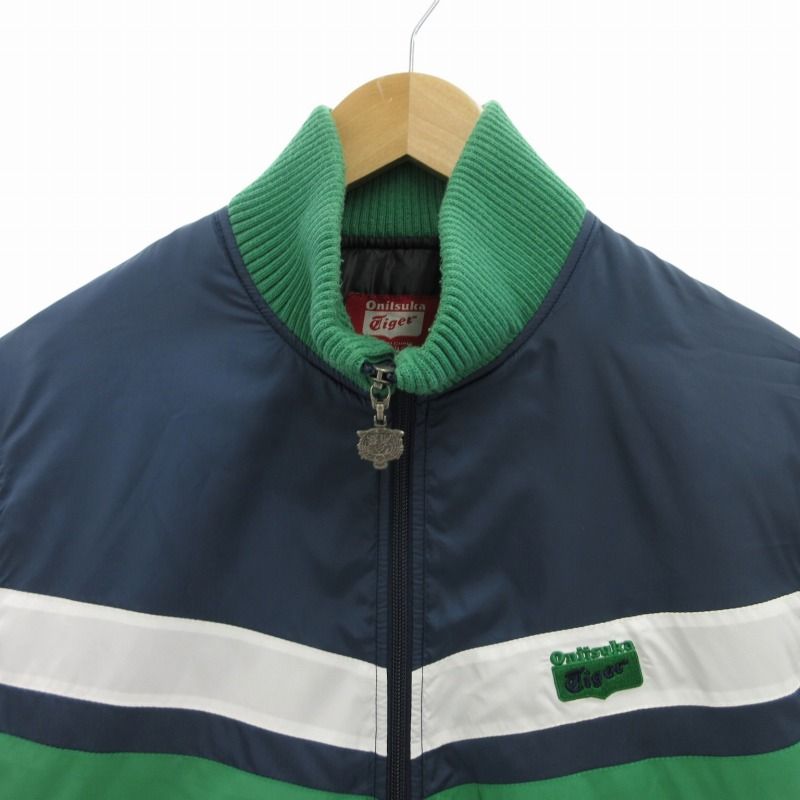 オニツカタイガー 刺繍ワッペン ジップブルゾン ジャケット アウター Lサイズ オニツカタイガー 刺繍ワッペン ジップブルゾン ジャケット アウター L