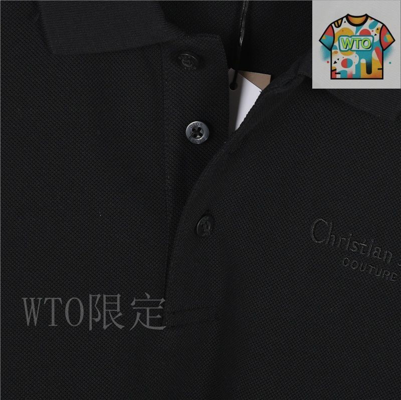 Dior ブラック ポロシャツ 正規 14SS Dior Homme ディオールオム クリスヴァンアッシュ BEE