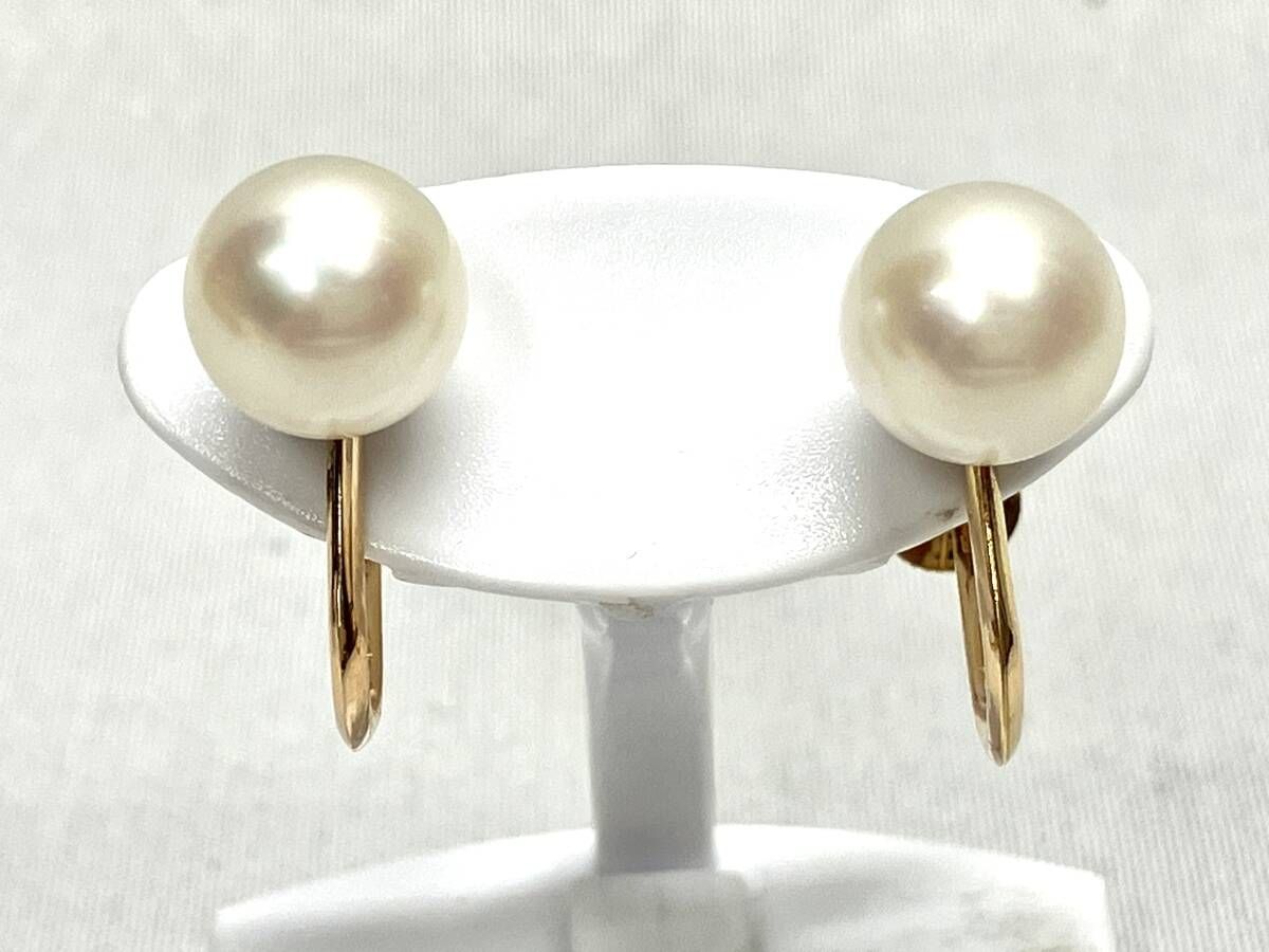 ミキモト MIKIMOTO K14 真珠 イヤリング 2.9g H0.8×W0.8cm ソーティング付