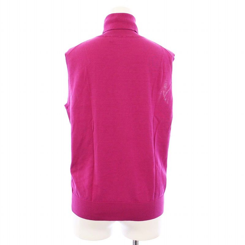 エブール ebure RONHERMAN別注 Light Silk Cotton ノースリーブニット カットソー タートルネック コットンシルク ピンク エブール ebure RONHERMAN別注 Light Silk Cotton ノースリーブ