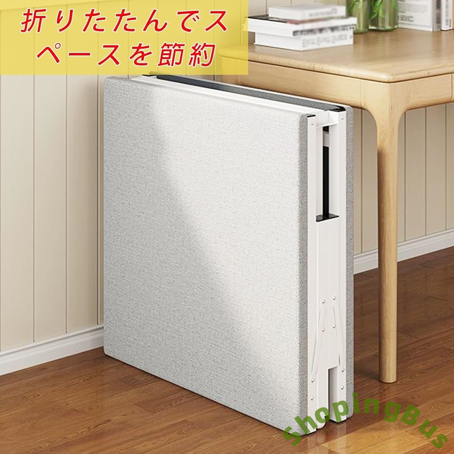 折りたたみベッド グレー