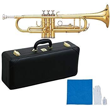 【中古】(未使用･未開封品)　MAXTONE 管楽器セット トランペット B♭管 ゴールドラッカー 仕上げ TT-105L ハードケース付 tu1jdyt