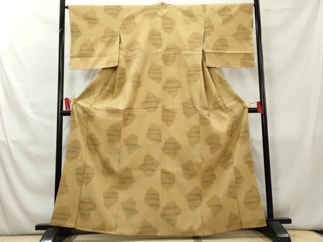 平和屋着物□上質な小紋 総絞り 杢目絞り 正絹 逸品 AAAZ7095gw