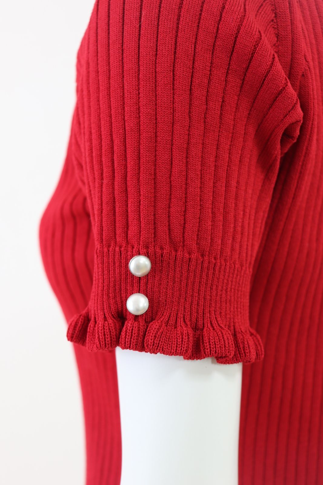 Rene☆ルネ Petit Frill Knit リブニットトップス 6212540 赤 - メルカリ