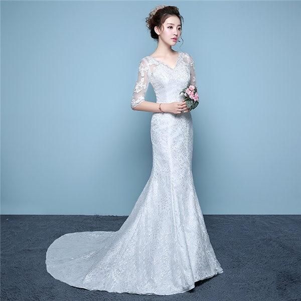 結婚式 ロングドレス