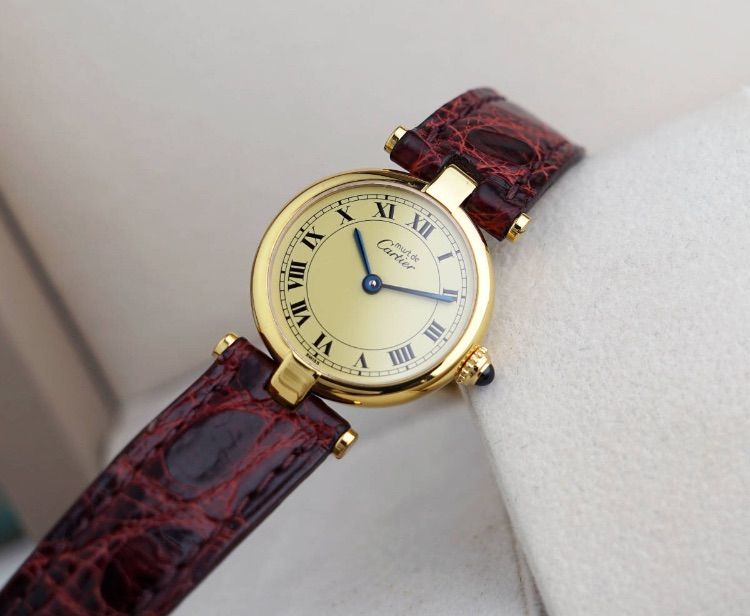 美品 カルティエ マスト ヴァンドーム アイボリー ローマン SM Cartier