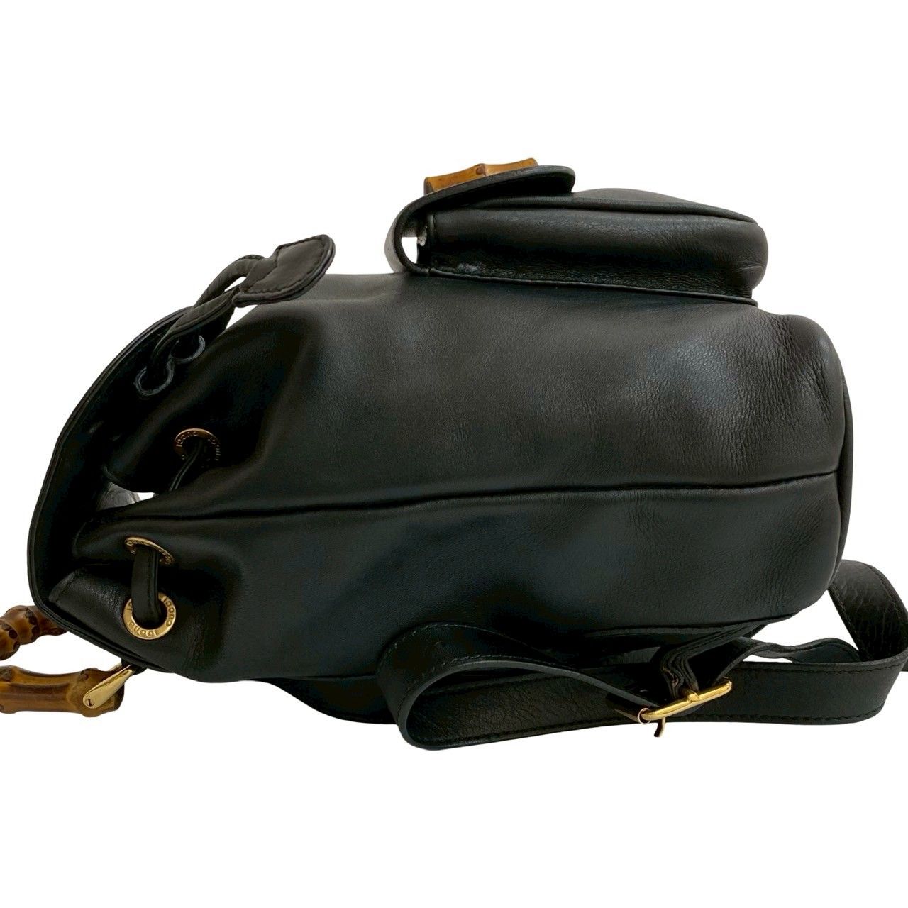 GUCCI オールドグッチ リュック バンブーハンドル オールレザー 黒 グッチ(GUCCI) バンブー(bamboo) 中古 リュック・バックパック