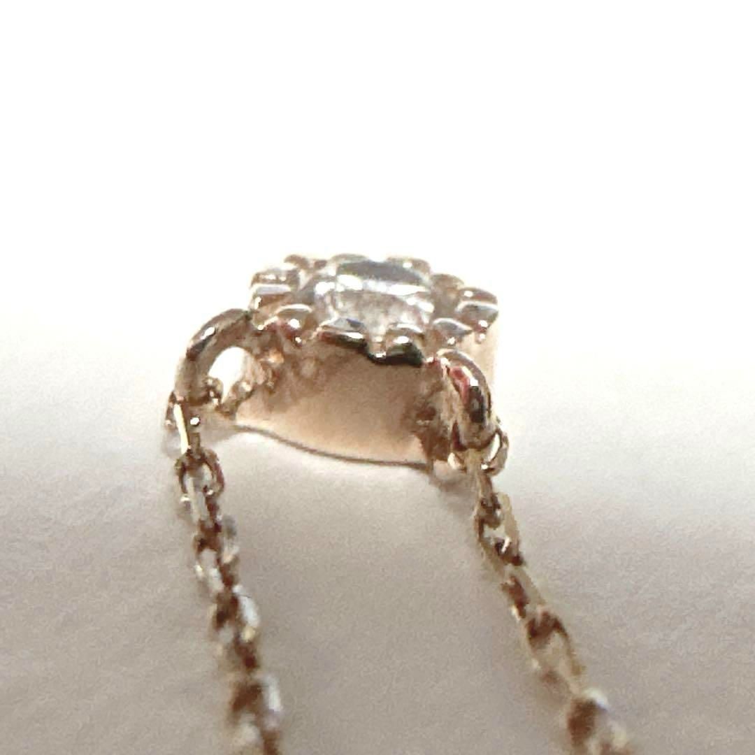 極美品 ETE エテ ネックレス K10PG ダイヤモンド ピンクゴールド