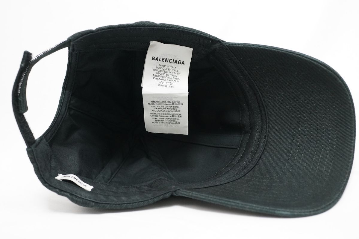BALENCIAGA バレンシアガ 最新 キャップ ブラック ベースボール