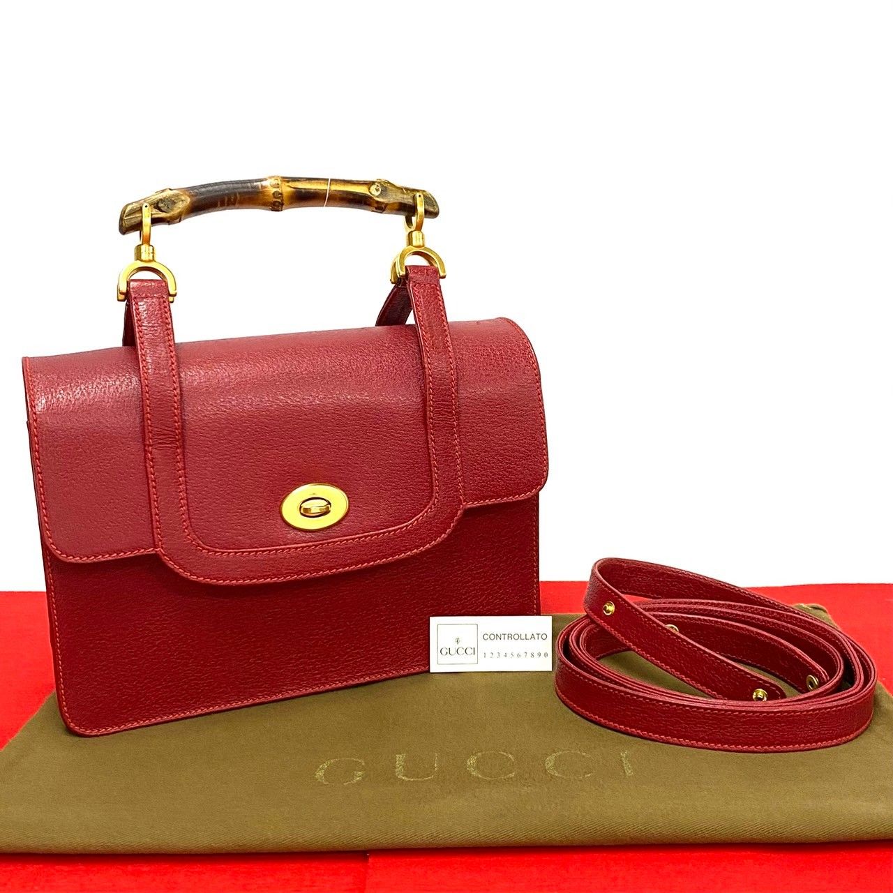 極 美品 希少品 GUCCI グッチ オールドグッチ ヴィンテージ バンブー 