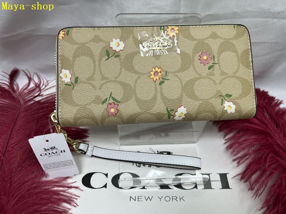 コーチ COACH 長財布 財布  シグネチャー PVC ノスタルジックディッシー ラウンドファスナー リストレット  ブティック レディース 新品未使用 ブランド ファッション A175 CH360 12