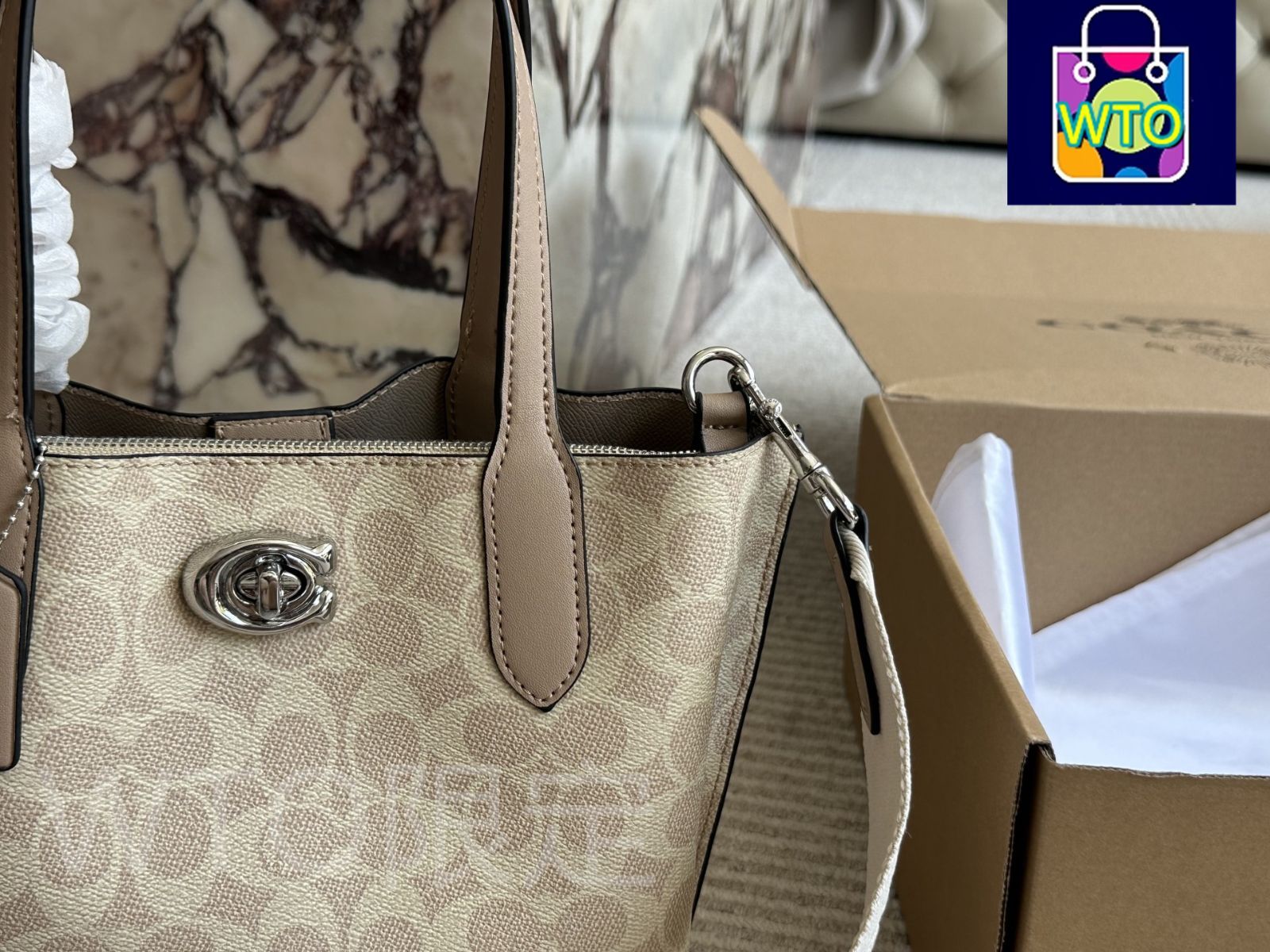 ＊良品COACHコーチトートバッグ・プレゼント付 今日特価】Chic Coach Tote Bag - シックなコーチ トートバッグ