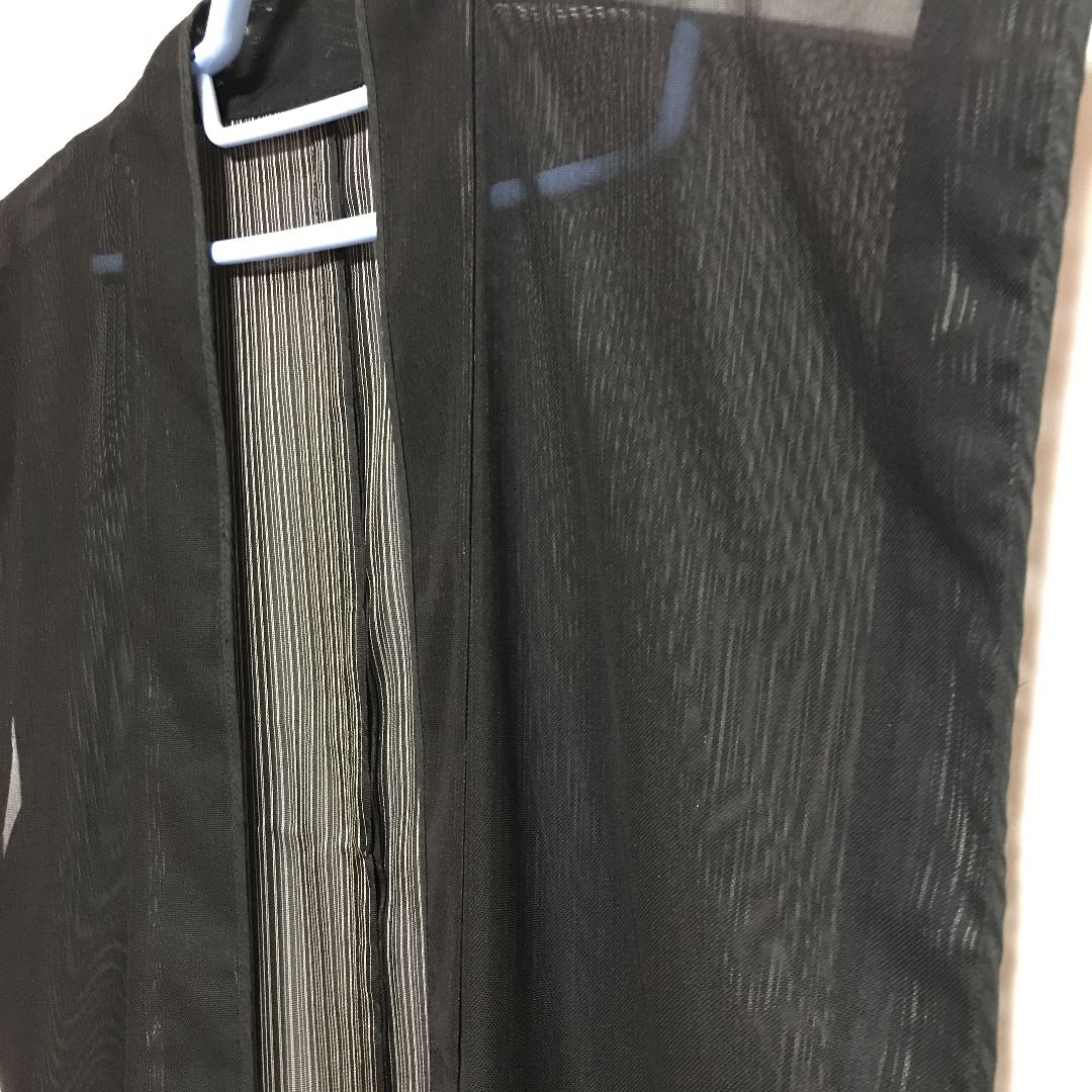 No.37 京都西陣風通織お召生地 単衣 夏用陣羽織黒地 - メルカリ 