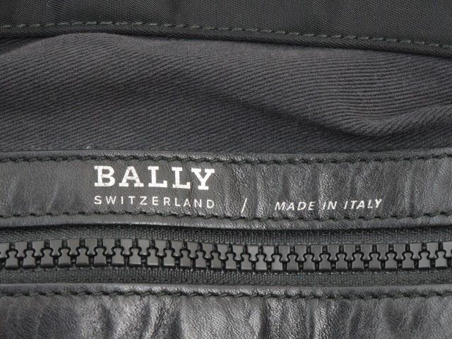 2407-55 バリー トートバッグ ショルダーバッグ BALLY ナイロン製 ブラック