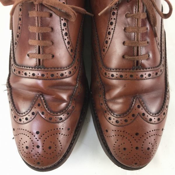 試着交換OK！Loake ローク フルブローグ ウイングチップシューズ〈茶 