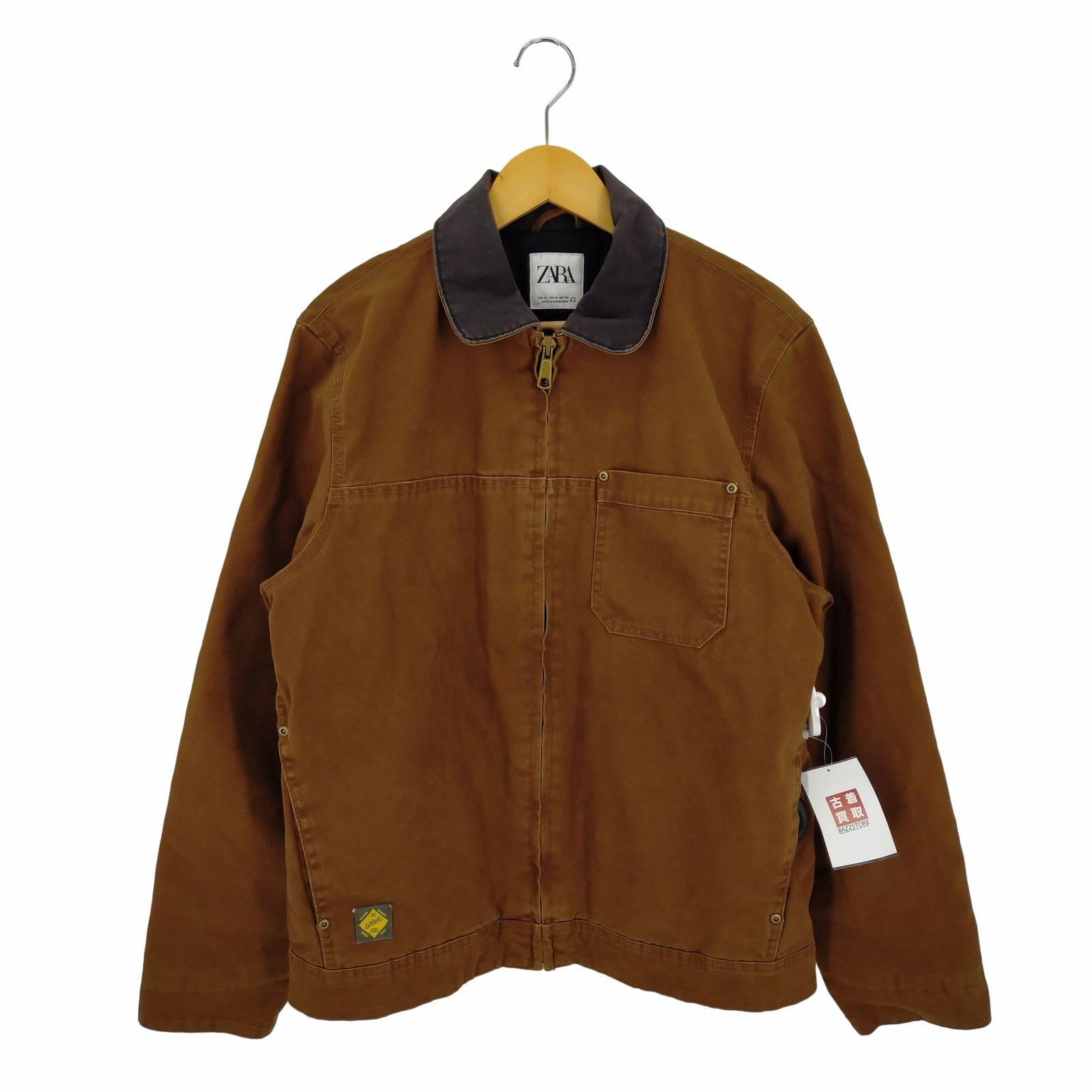ZARA ザラ　新品未使用タグ付き　コントラストネックジャケット　コットン素材 ZARA ザラ 新品未使用タグ付き コントラストネックジャケット