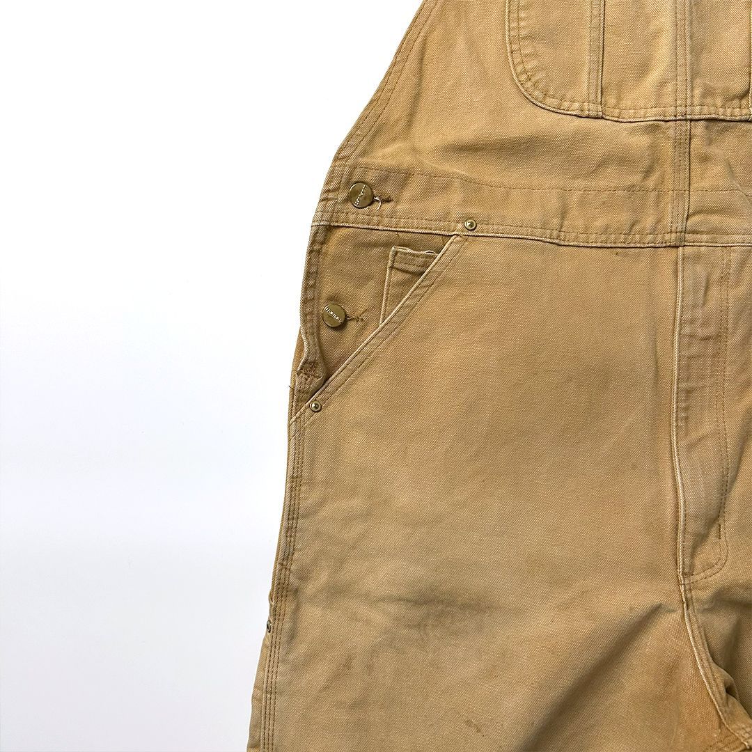 carhartt オーバーオール ダブルニー W40 L30 ブラウン Carhartt オーバーオール W40 L30 ブラウン ダブルニー仕様