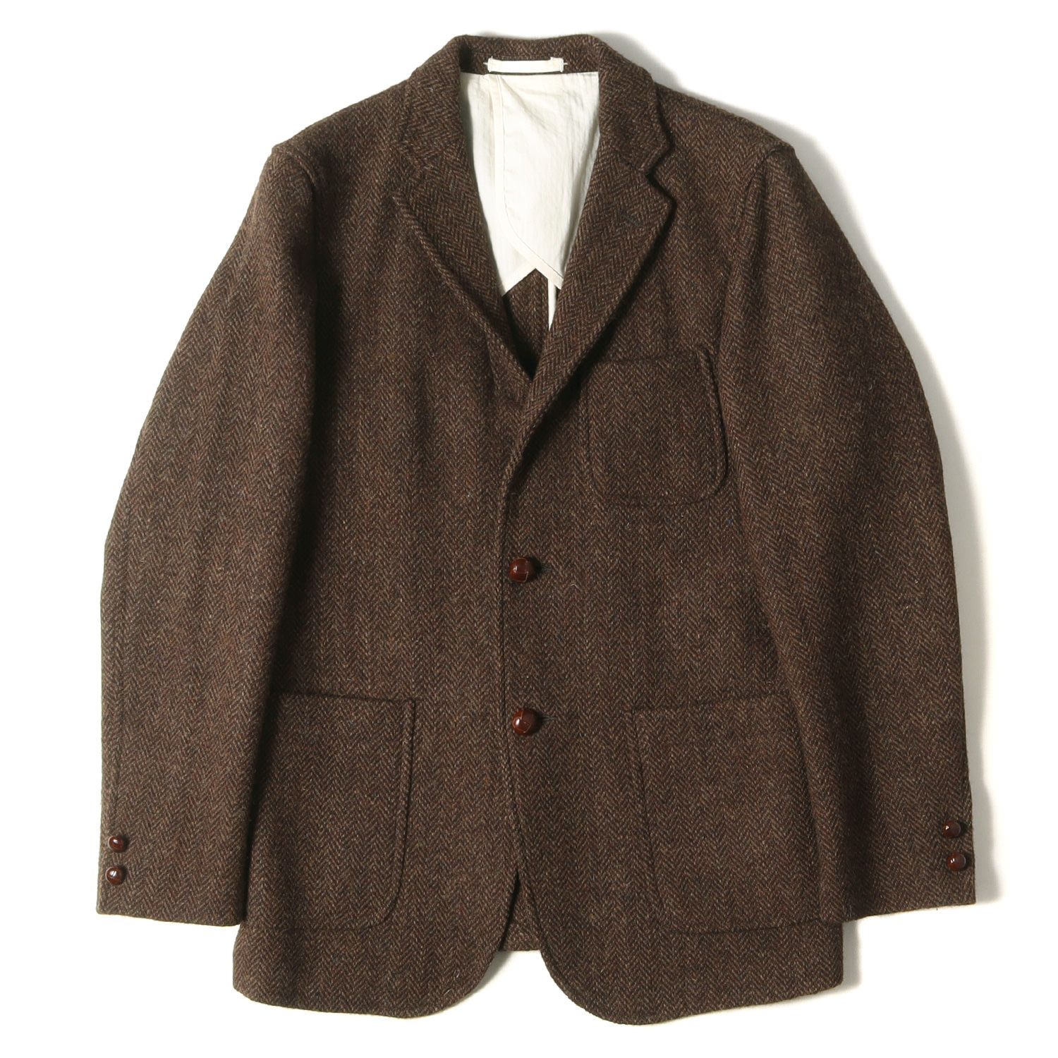 BEAMS ビームス HARRIS TWEED テーラードジャケット S 茶 - メルカリ