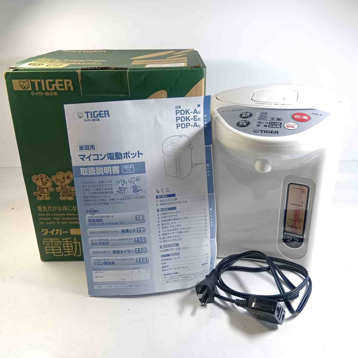 新品未使用　TIGER マイコン電動ポット PDK-A220 WU Amazon | TIGER マイコン電動ポット 2.2L アーバンホワイト PDK