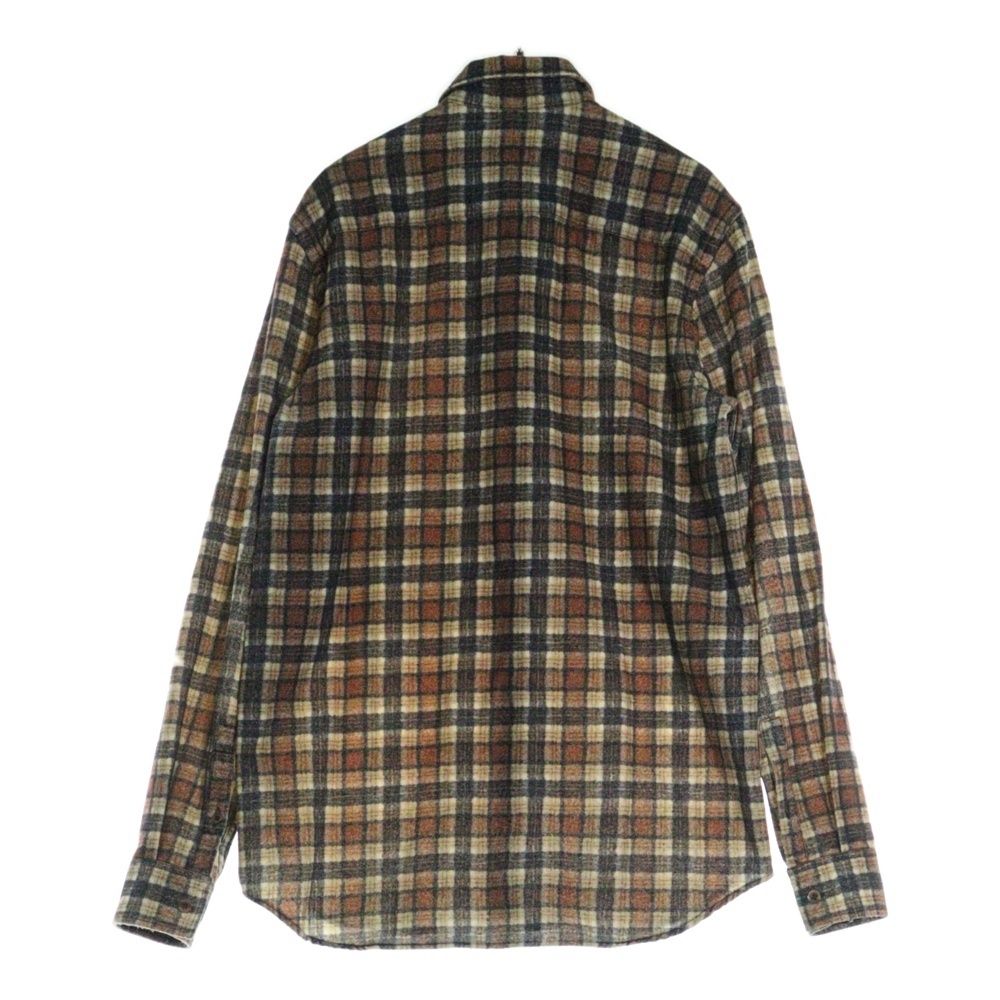 GIVENCHY (ジバンシィ) ウール チェック柄 長袖シャツ ブラウン - メルカリ 