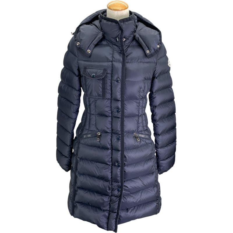 モンクレール MONCLER HERMINE ダウンコート C20934930005 53048 ネイビー ナイロン レディース ダウンジャケット