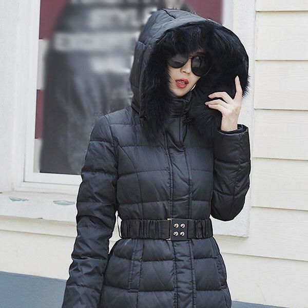 90％ダウン ダウンコート レディース ファー付き ロングコート ダウン