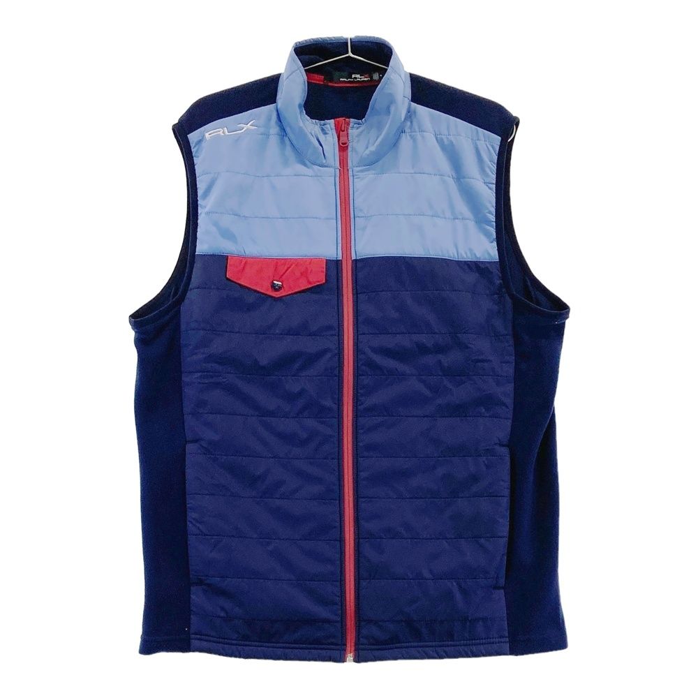 サイズ M RLX ラルフローレン フリース切替 ナイロンベスト ネイビー系 240101498626 ゴルフウェア メンズ ストスト