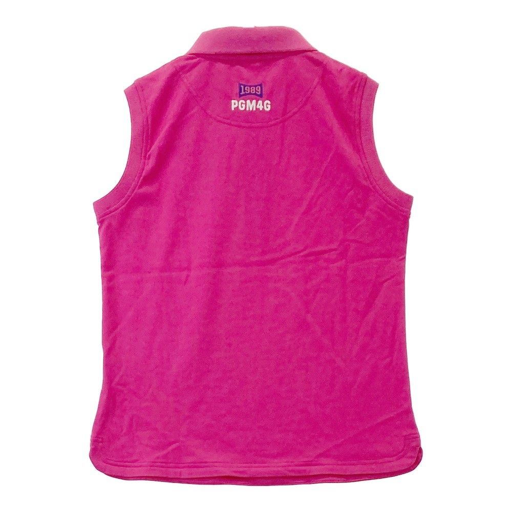 PEARLY GATES ポロシャツ 斜めライン ピンク レディースサイズ0