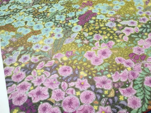 平和屋本店□極上 振袖 辻が花 絞り 暈し染め 銀通し地 逸品