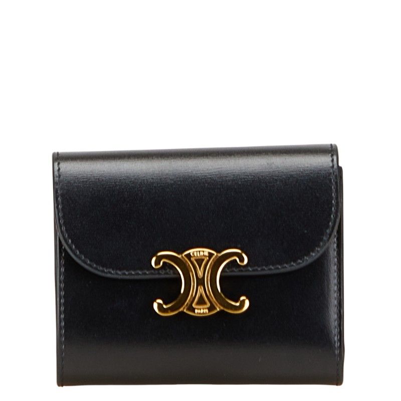 セリーヌ トリオンフ ブラック レザー レディース CELINE 214-30903