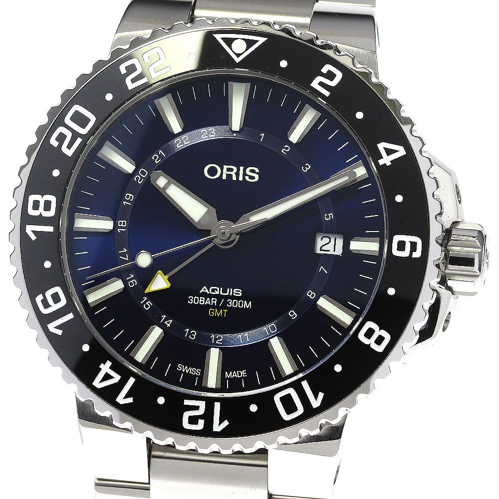 オリス ORIS 798 7754 4135 アクイス GMT デイト 自動巻き