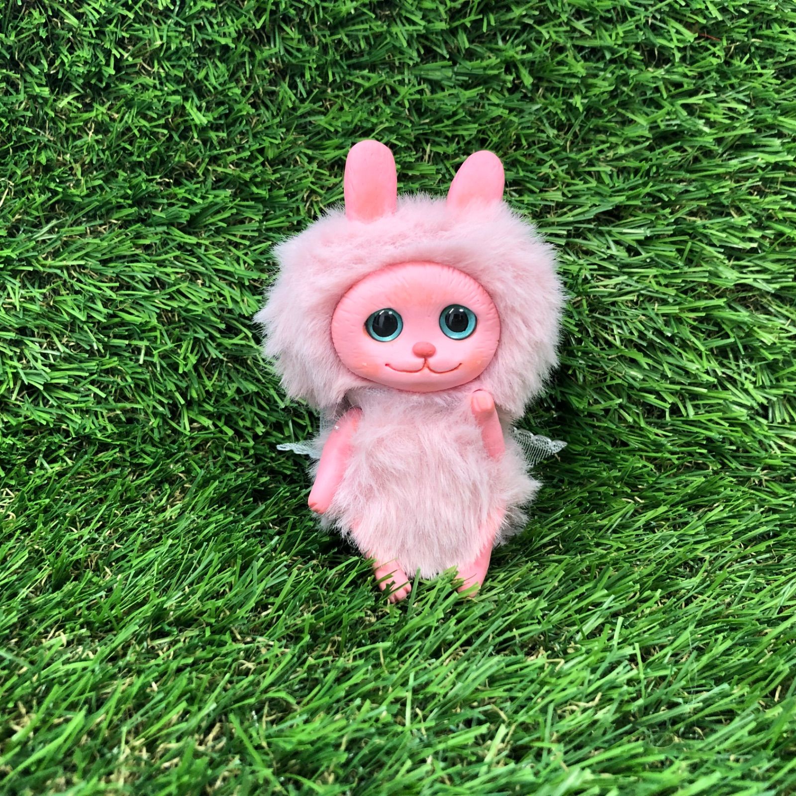 Reserved】ピンクのふわふわうさぎパトリシアちゃんモフィーくん
