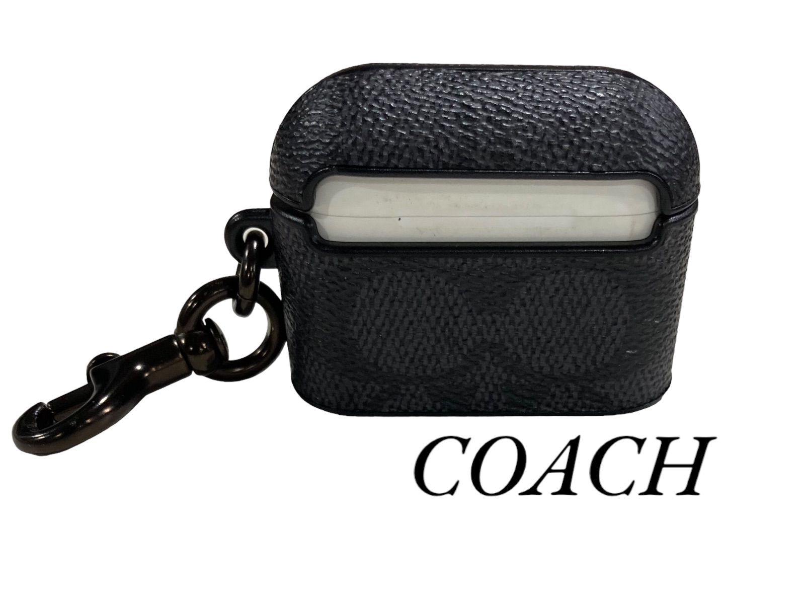 【新品未使用】COACH コーチ シグネチャー AirPodsproケース 黒 AirPods Pro用 COACH（R）ハードケース／SIGNATURE Black