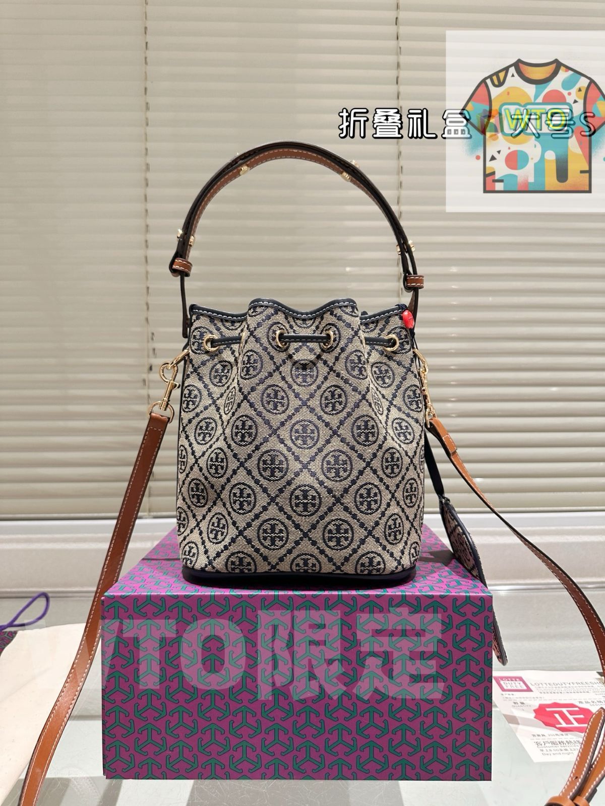 新品未使用☆箱付き☆トリーバーチ☆今年購入☆12300円 今日WTO】TORY BURCH トリーバーチ 老花水桶新モデル 改良された