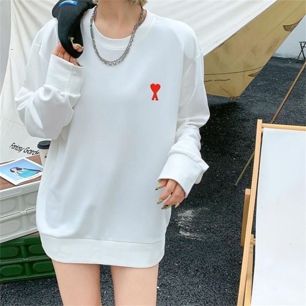 新品Amiparis 男女兼用 アミパリス Tシャツ ホワイト長袖 パーカー 