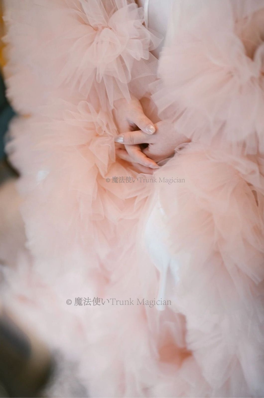 ウェディングドレス フリルエレガントチュール