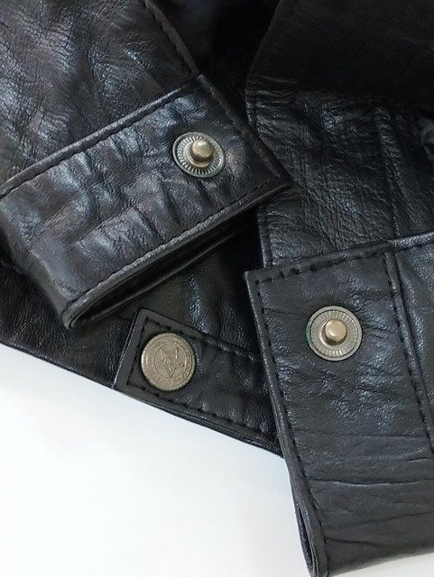 Y257 [人気] LEATHER CULT レザーカルト シングルライダースジャケット S ブラック レザージャケット 革ジャン ジップアップ | Y★