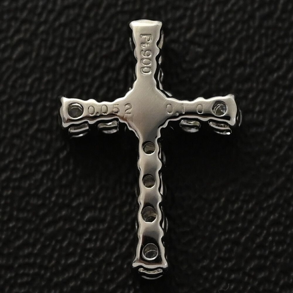 クロスモチーフ･ピンク･ダイヤモンド･ダイヤモンドペンダントトップ Pt900-1.0g