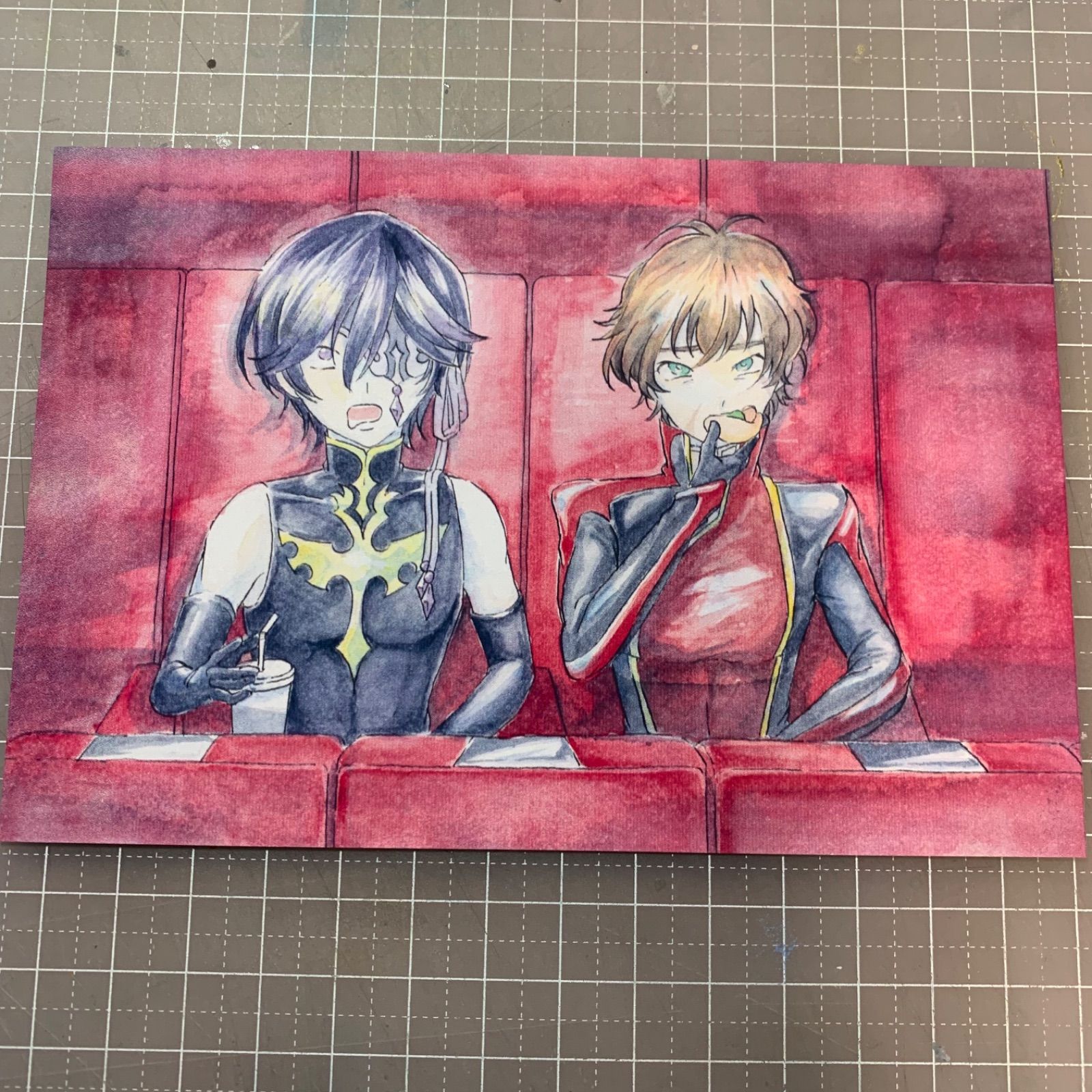 手描きイラスト 3枚セット 業スザクとジュリアス - メルカリ