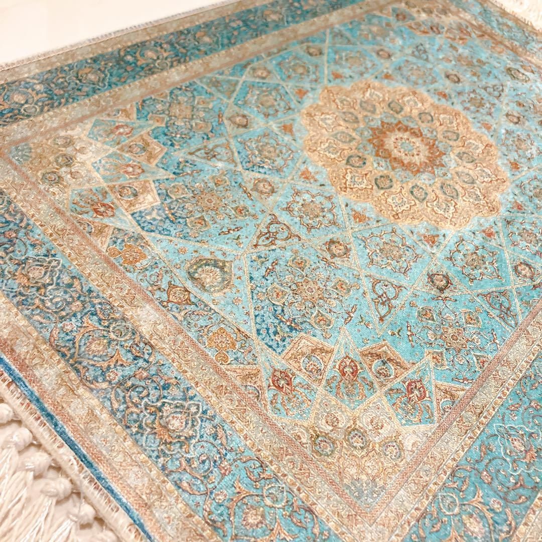 オーバーダイ109×205 デニム　グラデーションブルー　トルコヴィンテージラグ オーバーダイ109×205 デニム グラデーションブルー トルコ