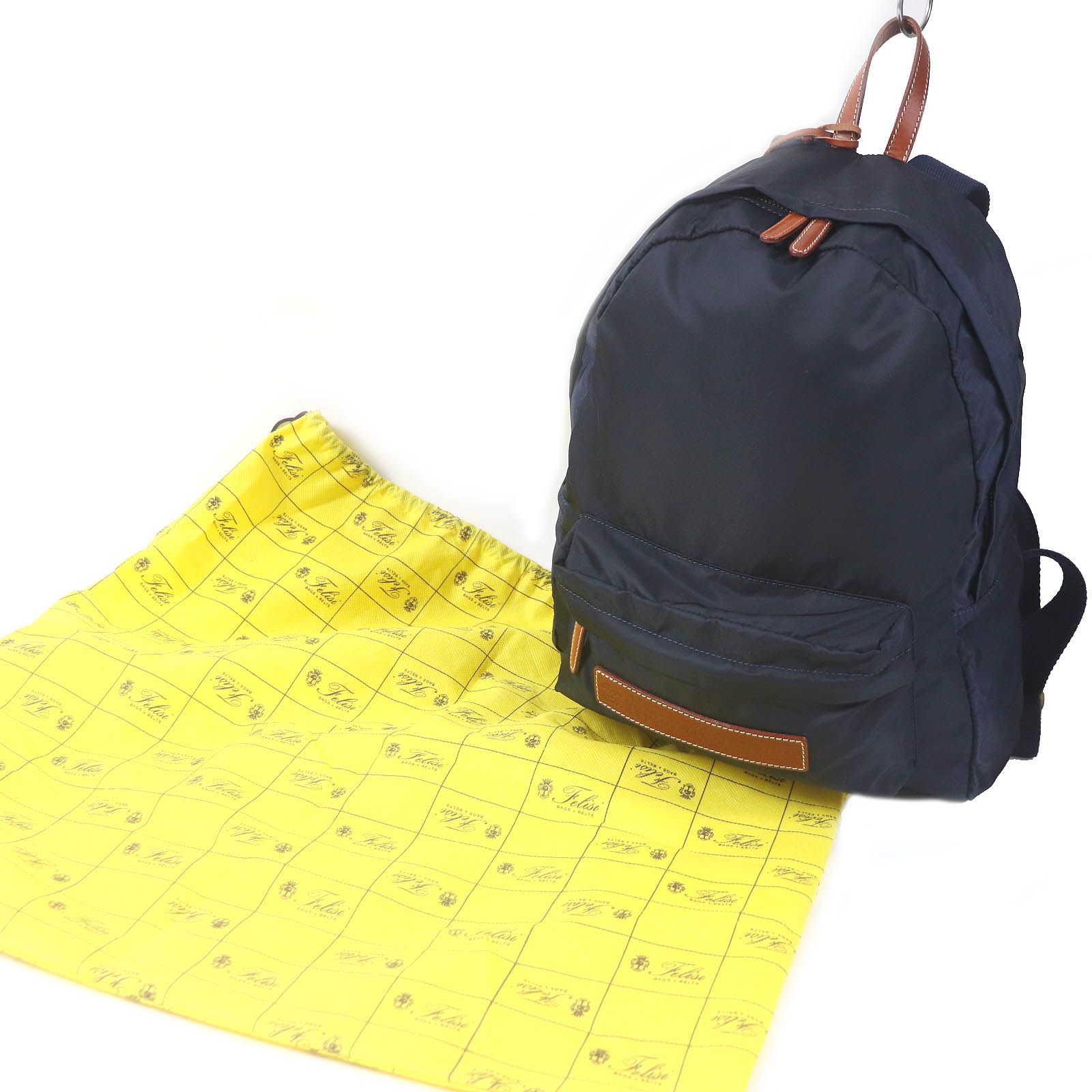 美品□Felisi フェリージ 17/56-DS ナイロン レザー リュックサック 