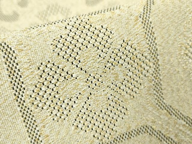 平和屋本店□極上 名門 浅田綴 爪掻本綴 八寸名古屋帯 地紋蜀甲華紋  