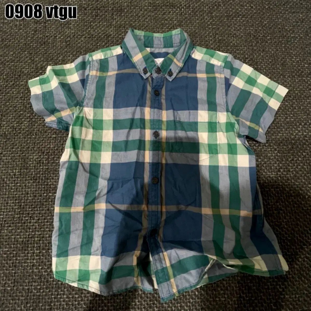 BURBERRY CHILDREN 半袖チェックシャツ 92cm バーバリーチルドレン 半袖チェック シャツ ベージュ 美品 BURBERRY