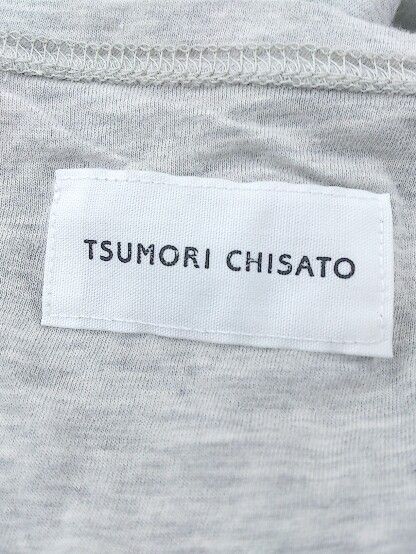 ◇ TSUMORI CHISATO ツモリチサト ノースリーブ ミニ チュニック ワンピース 2 グレー * 【1002799393874】