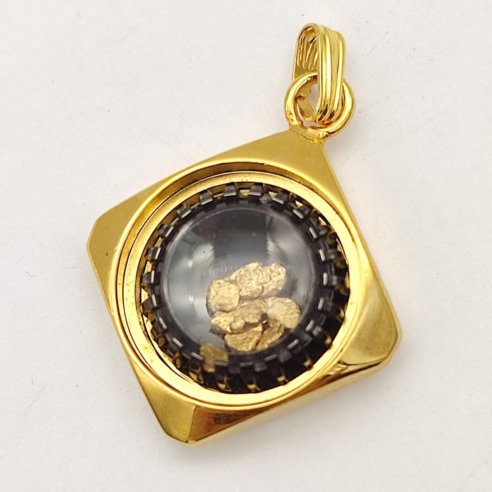 GOL DPARK 砂金ペンダントトップ　2個セット 美品】GOLDPARK ゴールドパーク 佐渡金山 砂金入り ネックレス