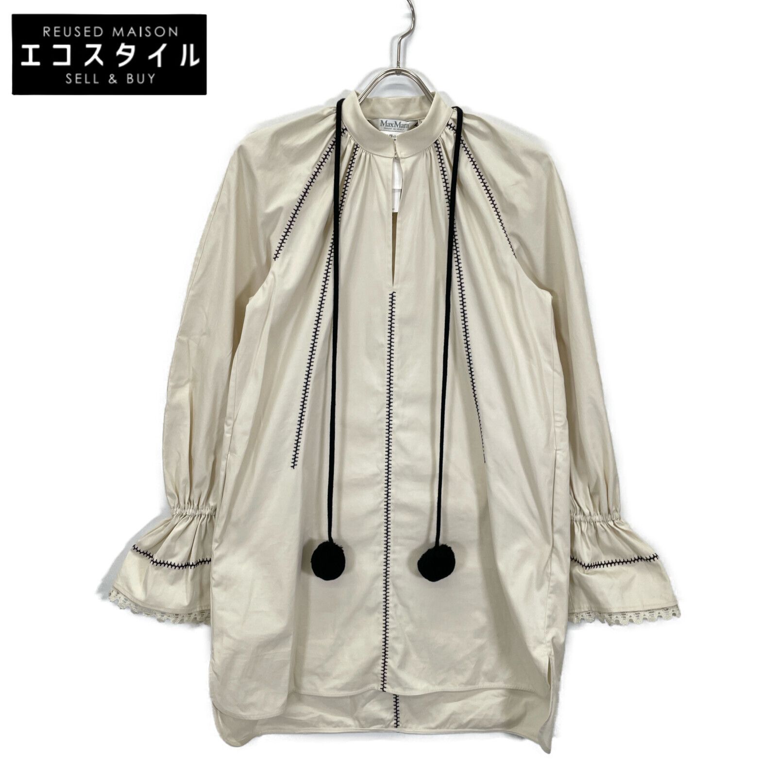 Max Mara マックスマーラ ｱｲﾎﾞﾘｰ 24SS ｺｯﾄﾝ ﾂｲﾙ ｼｮｰﾄ ﾄﾞﾚｽ 34