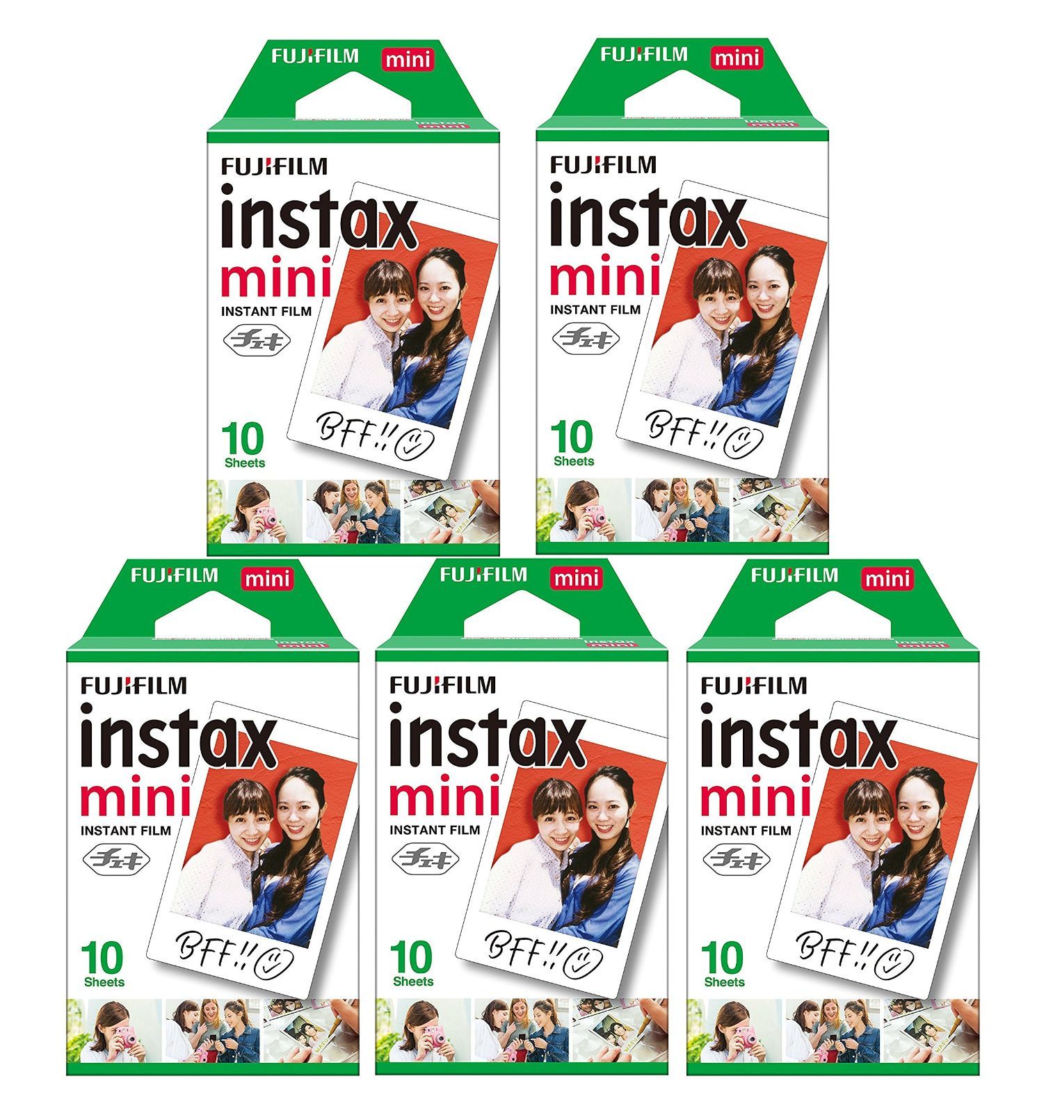 INSTAX 10枚入x5セット チェキ用フィルム MINI インスタントカメラ JP 5セット販売 FUJIFILM 1 富士フイルム