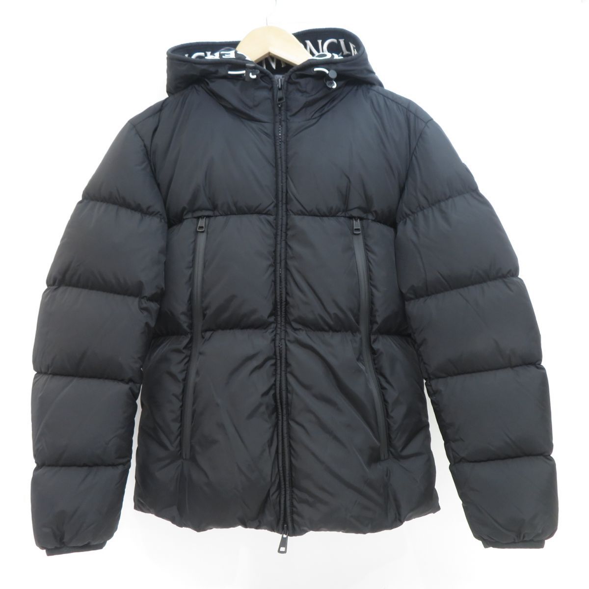 MONCLER MONTCLA GIUBBOTTO モンクレール モンクラー ロゴ刺繍 ダウンジャケット G20911A00144 サイズ1 ブラック ※中古